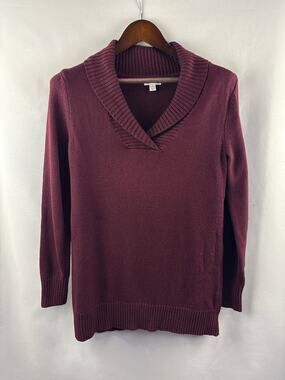 Women’s Market & Spruce Small Burgundy Pullover Sweater